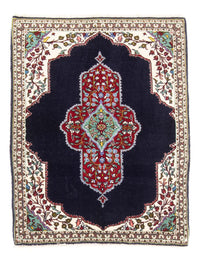 Perzisch tapijt - Tabriz - Royal - 96 x 76 cm - donkerblauw