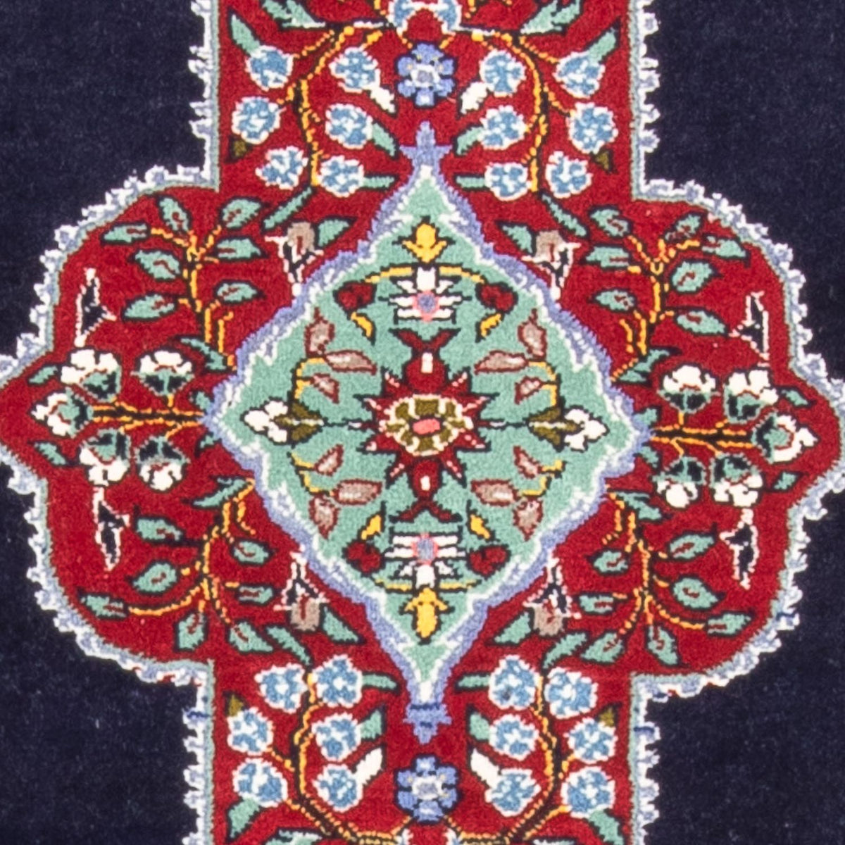 Perzisch tapijt - Tabriz - Royal - 96 x 76 cm - donkerblauw