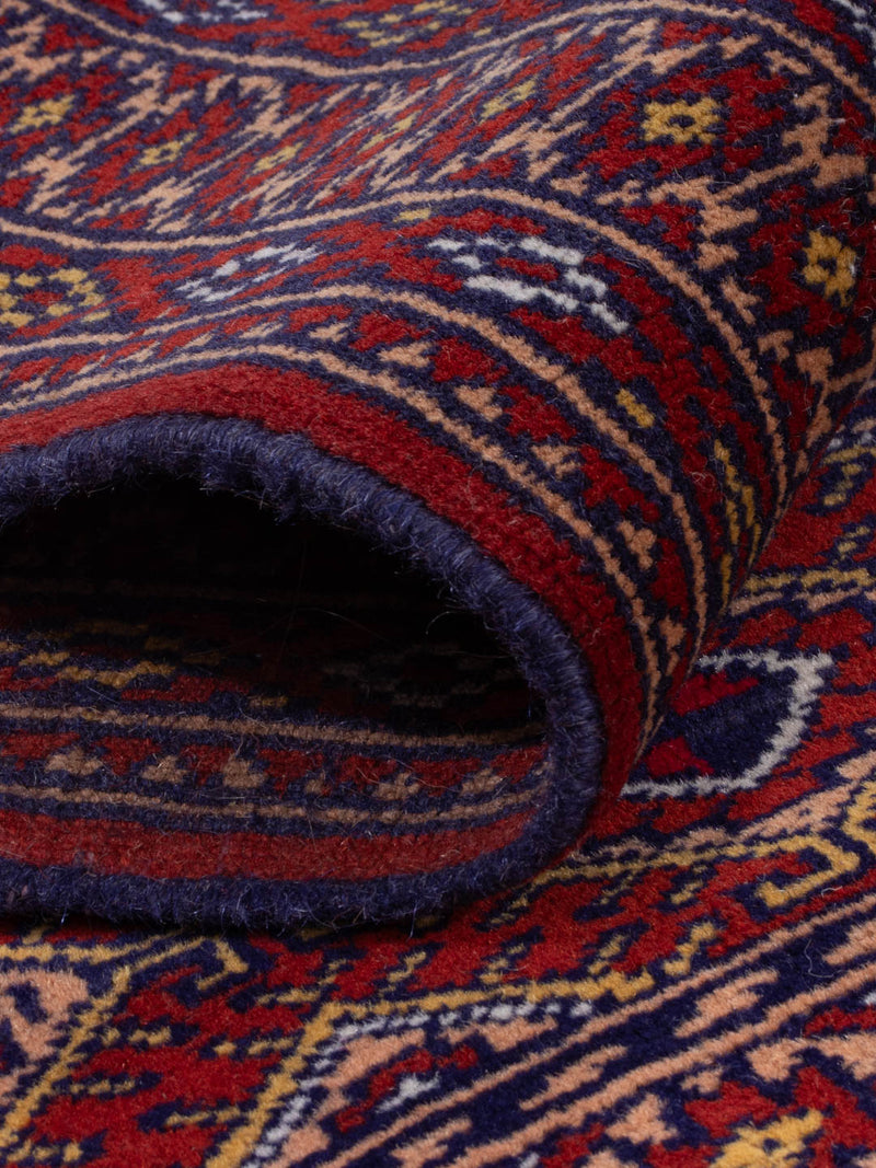 Läufer Turkaman - 300 x 82 cm - dunkelrot