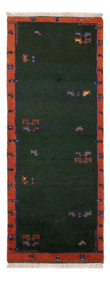 Läufer Gabbeh - Indus - 200 x 75 cm - dunkelgrün