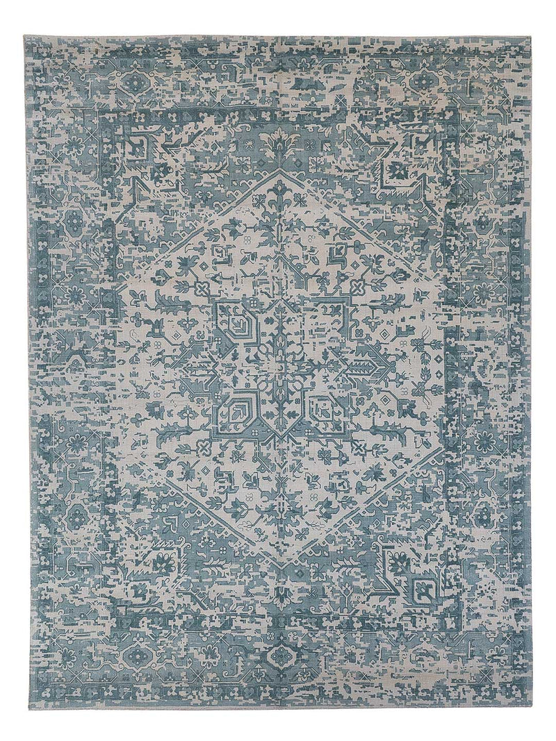 Viskose Teppich - 300 x 230 cm - türkis