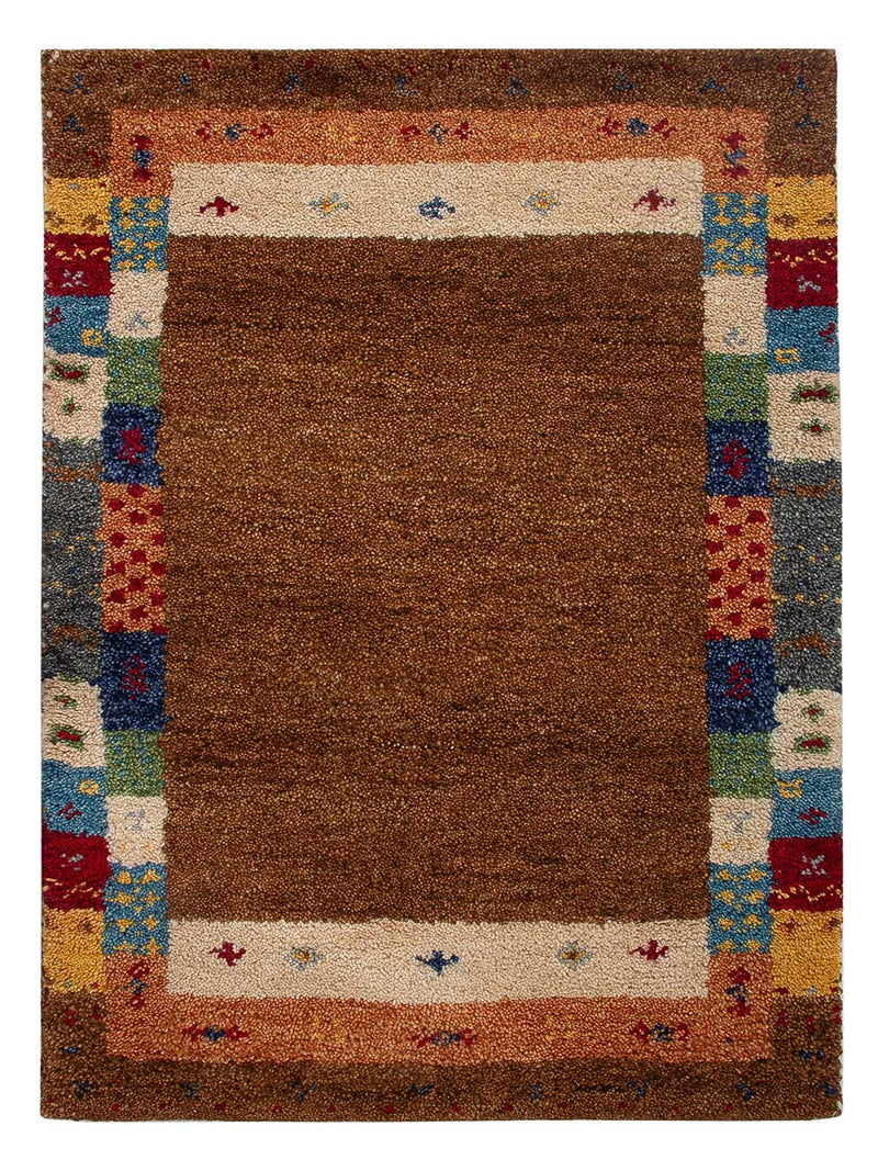Gabbeh tapijt - Indus - 90 x 60 cm - karamel