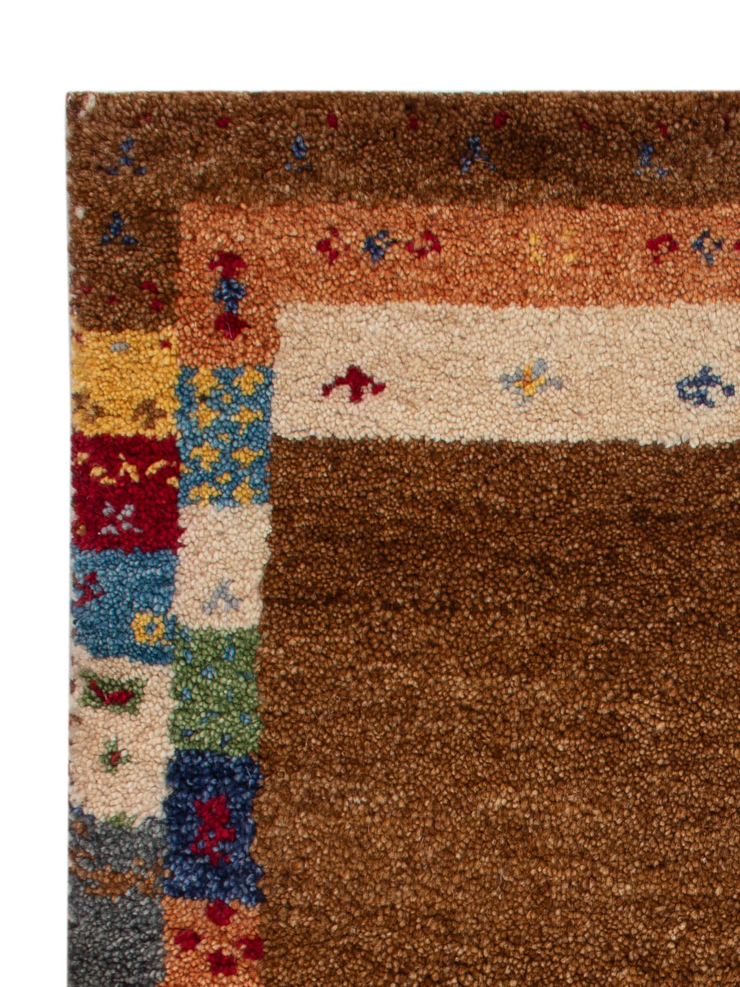 Gabbeh tapijt - Indus - 90 x 60 cm - karamel