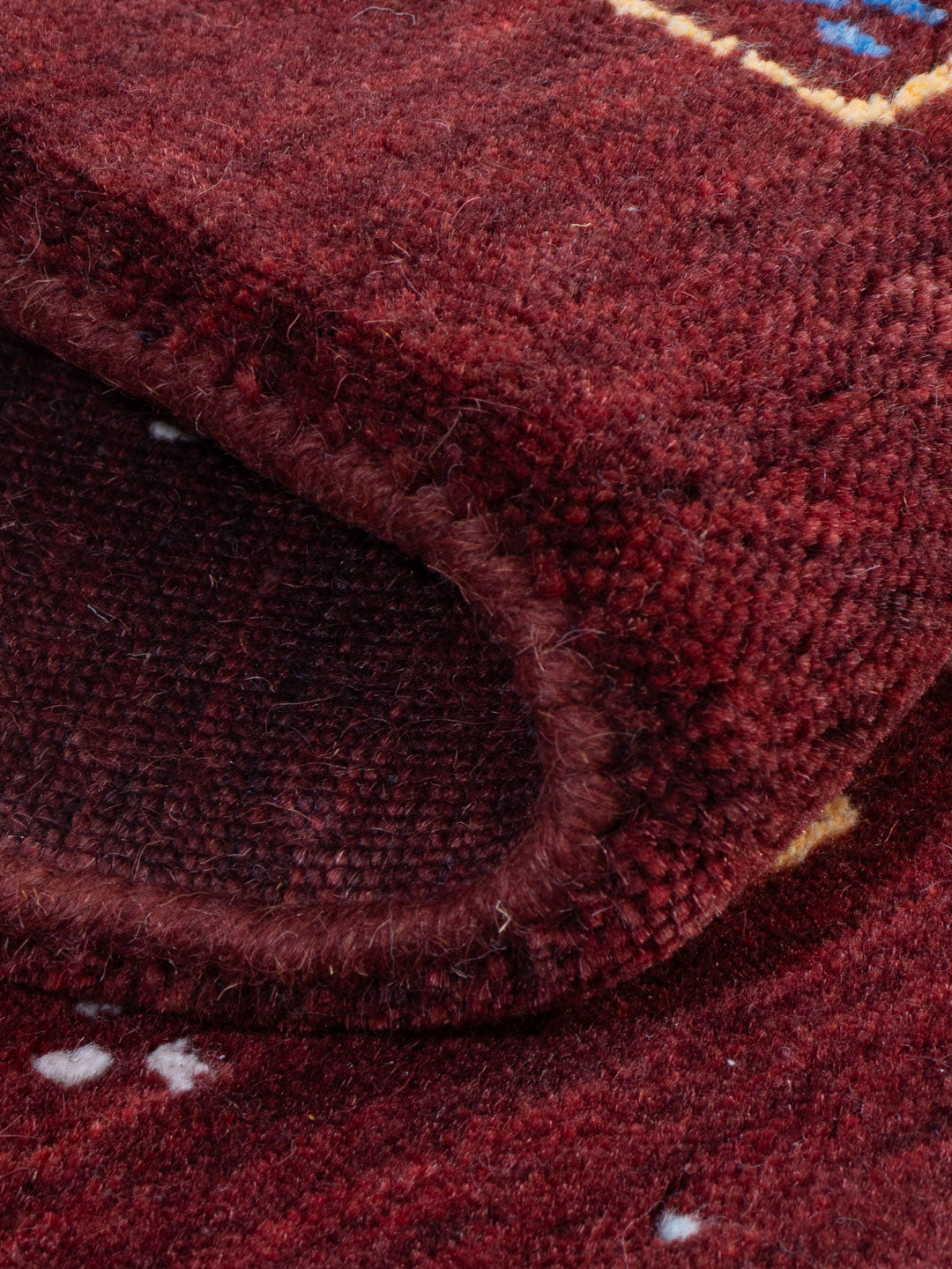 Gabbeh Teppich - Loribaft Softy - 90 x 60 cm - dunkelrot