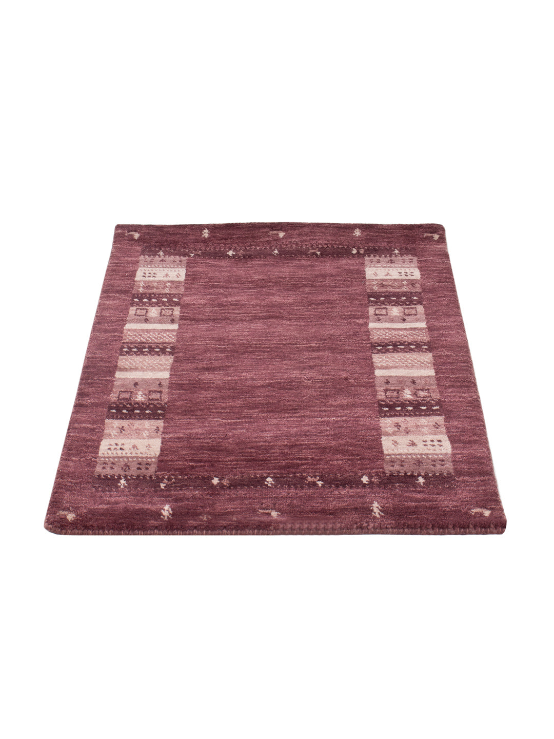 Gabbeh Teppich - Loribaft Softy - 90 x 60 cm - dunkelrot