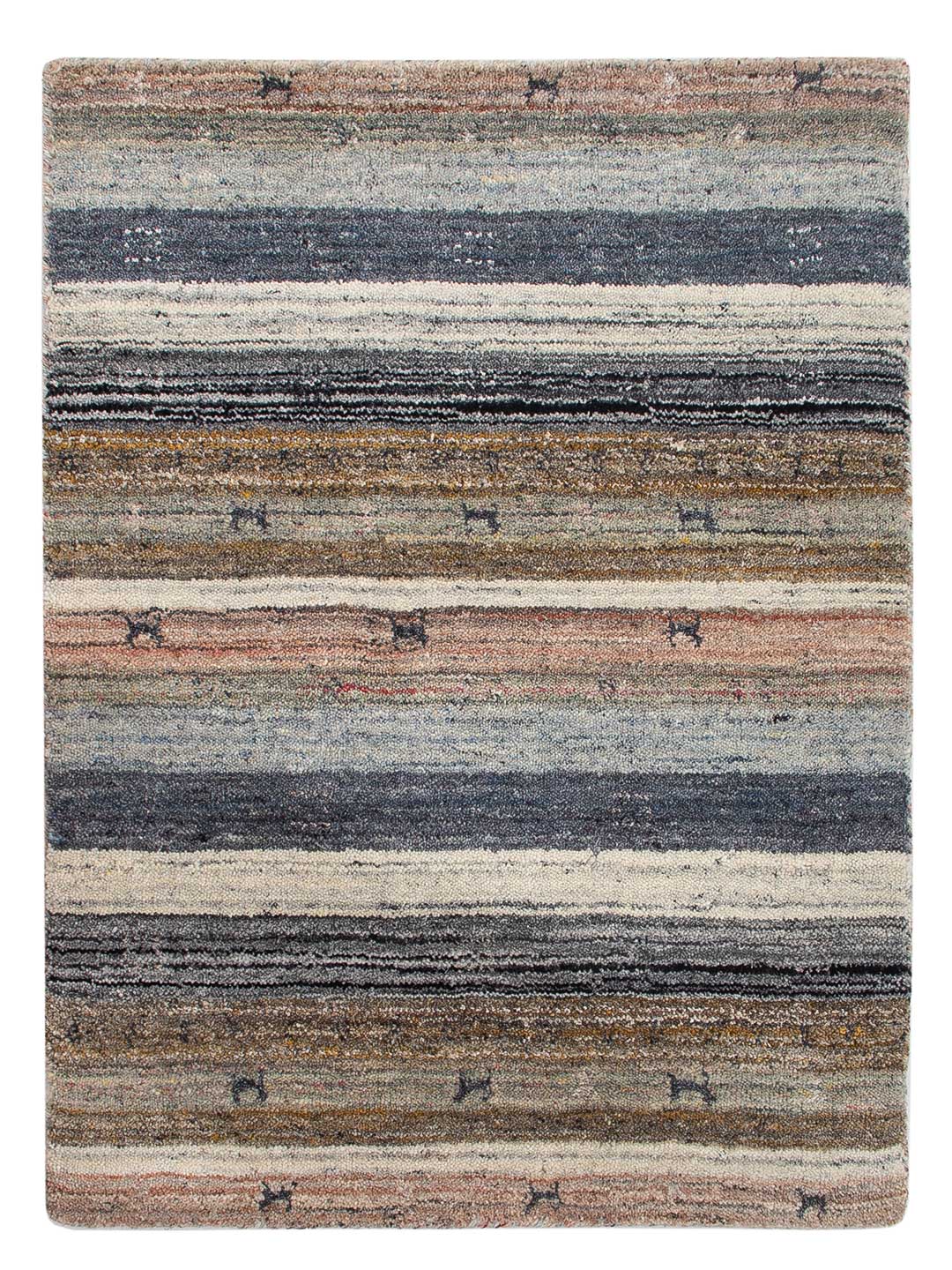 Gabbeh Teppich - Loribaft Softy - 90 x 60 cm - mehrfarbig