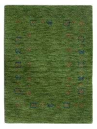 Gabbeh Teppich - Loribaft Softy - 90 x 60 cm - grün