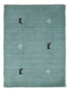 Gabbeh Loom Tapijt - Wollen tapijt - Rechthoekig / Turkoois / 60 x 90 cm Rechthoekig