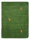 Loribaft Loom Tapijt - Wollen tapijt - Rechthoekig / Groen / 60 x 90 cm Rechthoekig
