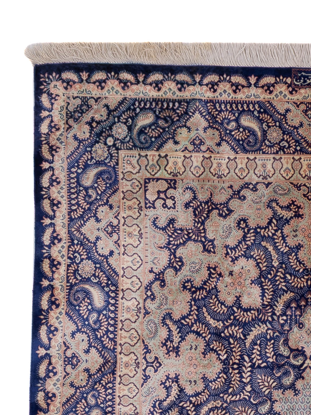 Zijden tapijt - Ghom Silk - Premium - 150 x 96 cm - karamel
