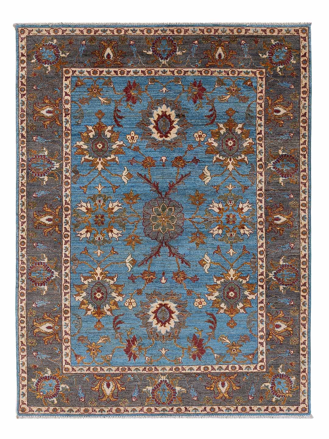Ziegler Teppich - 209 x 155 cm - blau