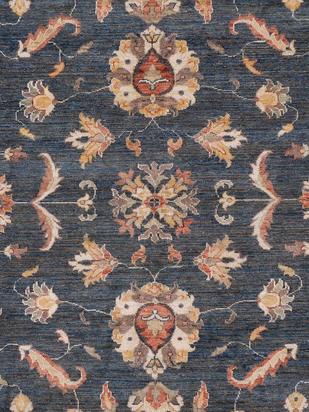 Ziegler Teppich - 293 x 254 cm - dunkelblau