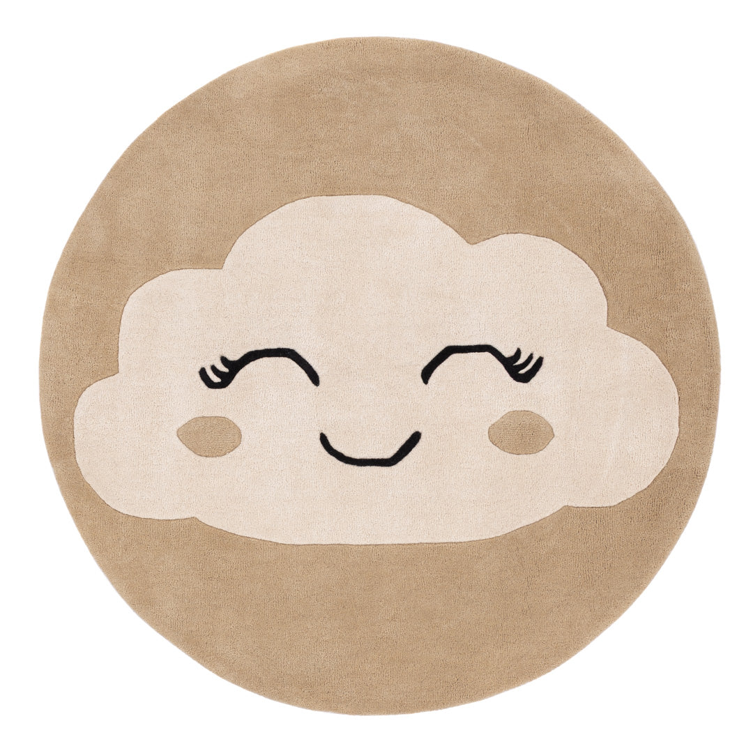 Kinderteppich Wolke rund