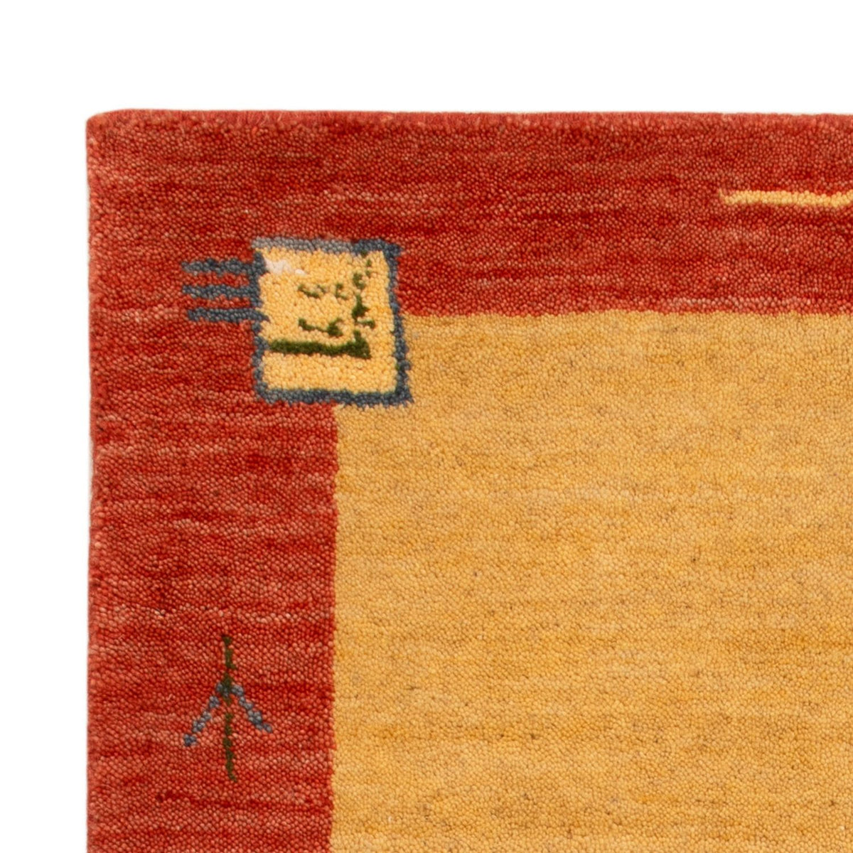 Gabbeh Tapijt - Zacht - 90 x 60 cm - geel