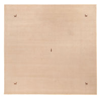 Gabbeh Tapijt - Zacht vierkant  - 250 x 250 cm - beige
