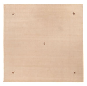 Gabbeh Tapijt - Zacht vierkant  - 250 x 250 cm - beige
