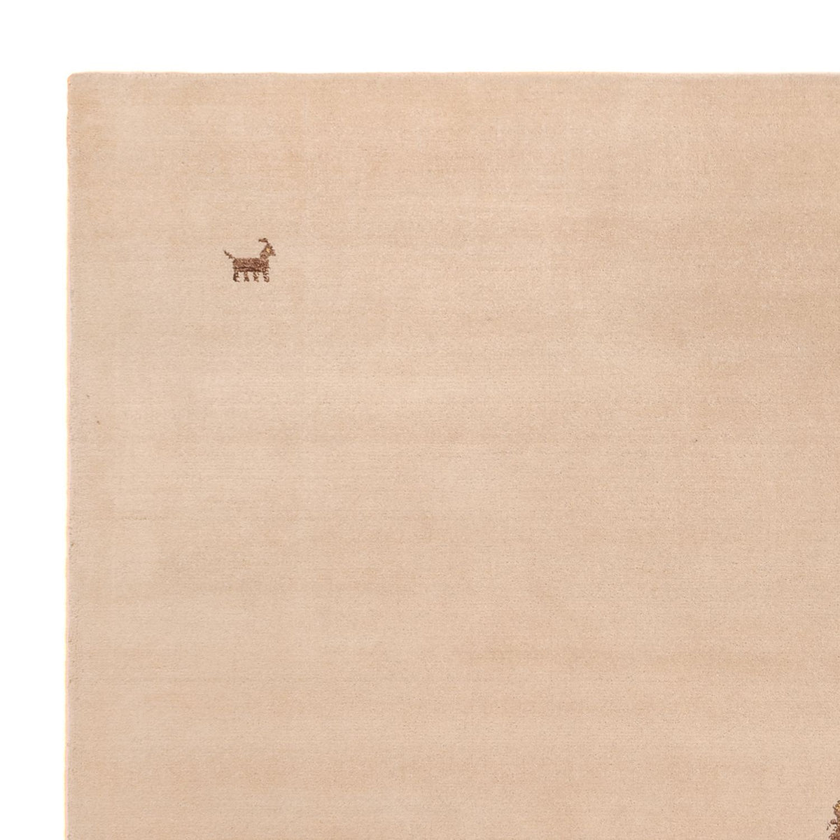 Gabbeh Tapijt - Zacht vierkant  - 250 x 250 cm - beige