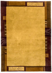 Nepal tapijt - 193 x 143 cm - goud