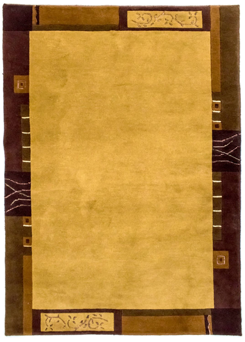 Nepal tapijt - 193 x 143 cm - goud