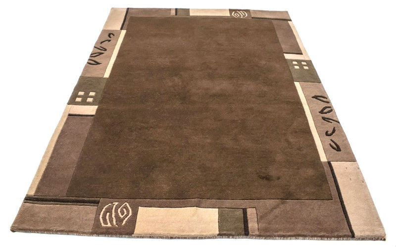 Nepal tapijt - 199 x 144 cm - bruin