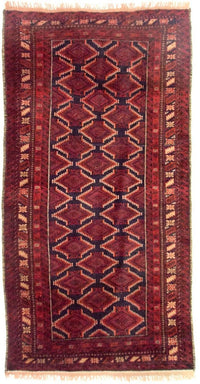 Baluch tapijt - 197 x 100 cm - rood