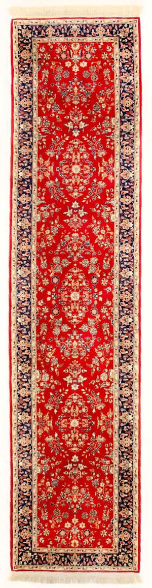 Loper Perzisch tapijt - Tabriz - 336 x 78 cm - rood