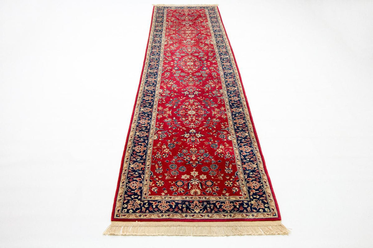 Loper Perzisch tapijt - Tabriz - 336 x 78 cm - rood