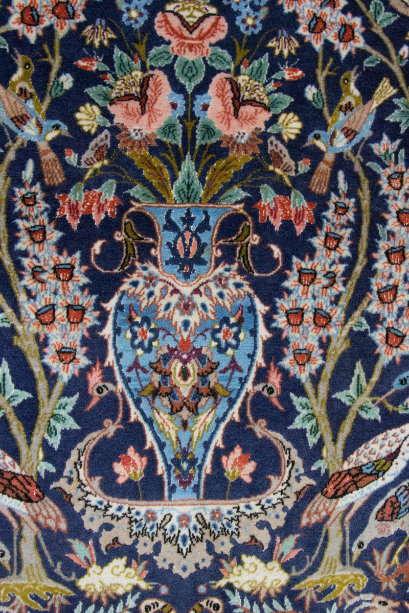 Perzisch tapijt - Isfahan - Premium - 160 x 106 cm - donkerblauw