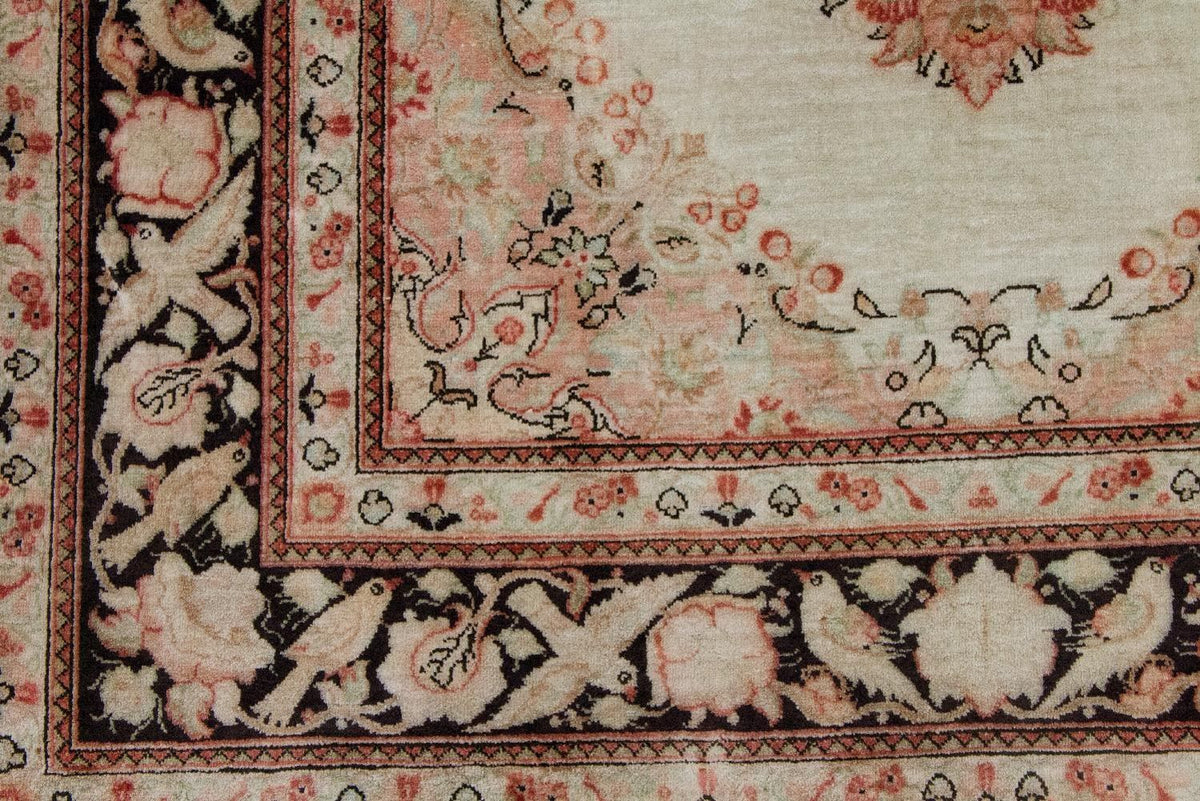 Zijden tapijt - Ghom Silk - Premium - 120 x 70 cm - beige