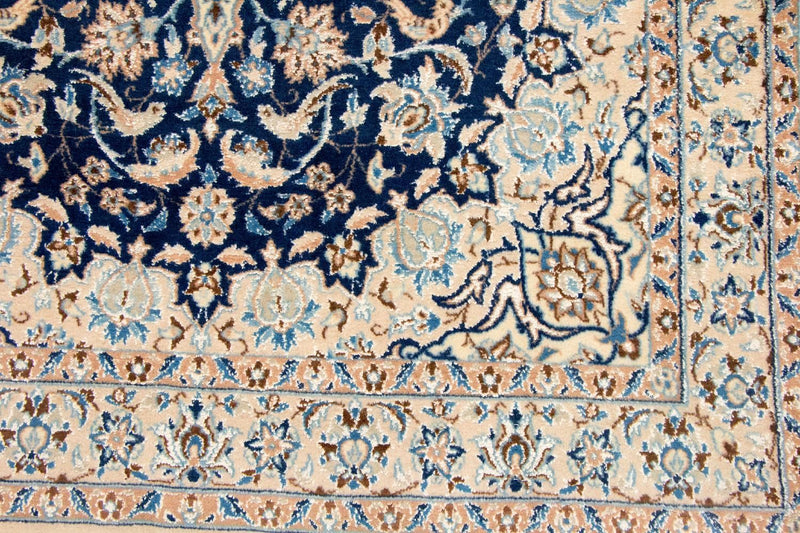 Perzisch tapijt - Nain - Koninklijk - 180 x 116 cm - donkerblauw