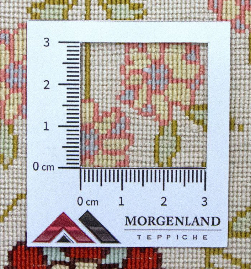 Zijden tapijt - Hereke Silk - Premium - 100 x 64 cm - beige