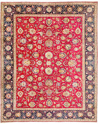 Perzisch tapijt - Tabriz - 381 x 305 cm - rood