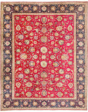 Perzisch tapijt - Tabriz - 381 x 305 cm - rood
