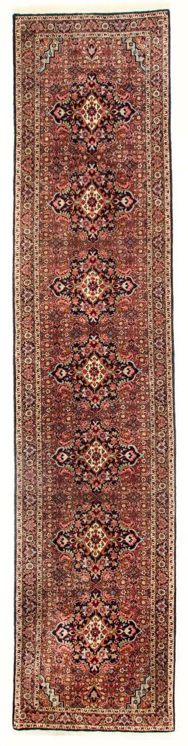 Loper Perzisch tapijt - Bijar - Koninklijk - 397 x 89 cm - rood