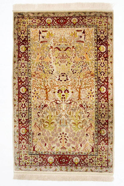 Hereke zijde Tapijt 92x150cm - Oosters Tapijt