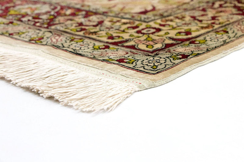 Zijden tapijt - Hereke Silk - Premium - 150 x 92 cm - beige