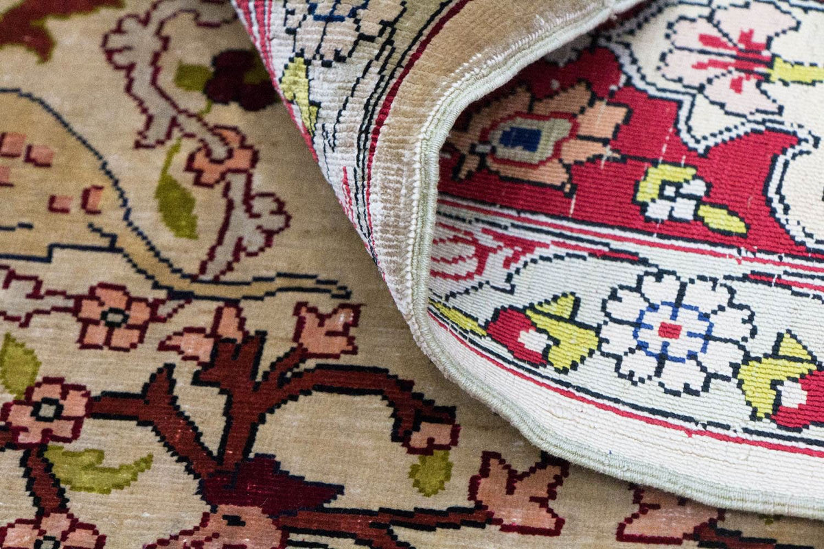 Zijden tapijt - Hereke Silk - Premium - 150 x 92 cm - beige