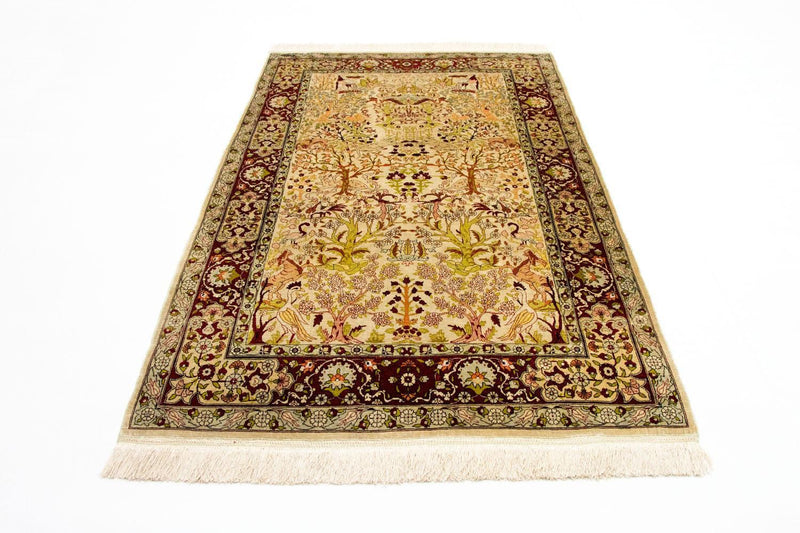 Zijden tapijt - Hereke Silk - Premium - 150 x 92 cm - beige