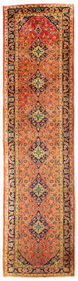 Loper Perzisch tapijt - Keshan - 392 x 102 cm - oranje