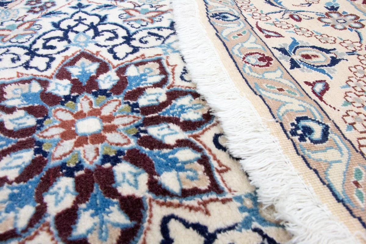 Perzisch tapijt - Nain - Koninklijk rond  - 210 x 210 cm - donkerblauw