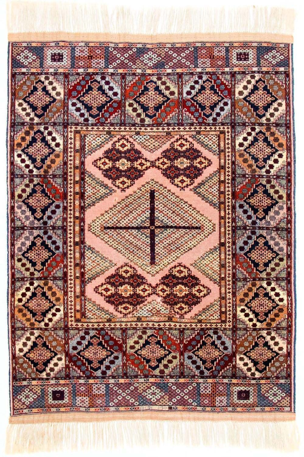 Afghaans tapijt - 140 x 120 cm - roze