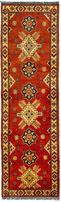 Loper Afghaans tapijt - Hatshlu - 296 x 88 cm - rood