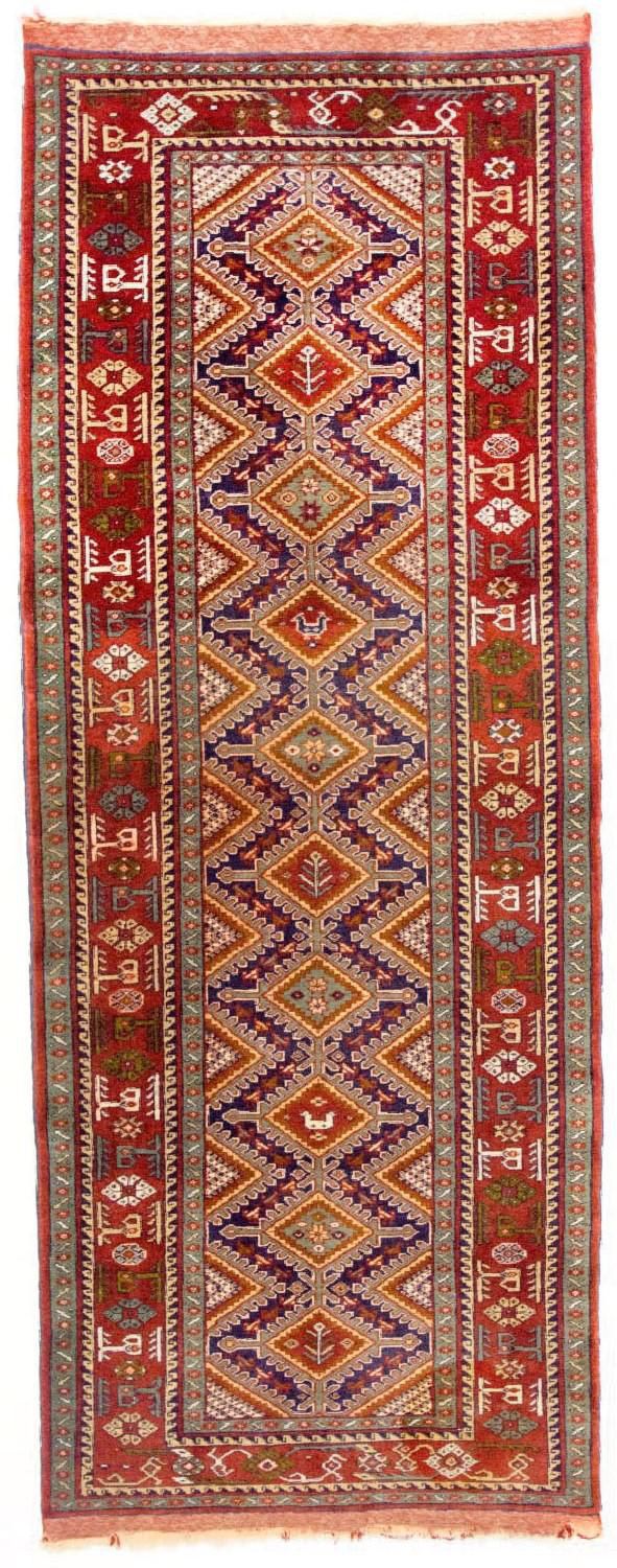 Loper Afghaans tapijt - 194 x 75 cm - rood