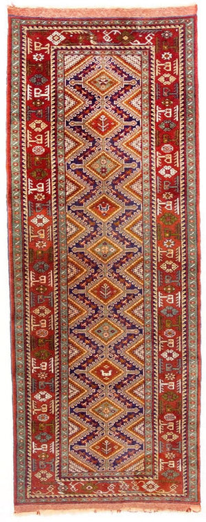 Loper Afghaans tapijt - 194 x 75 cm - rood