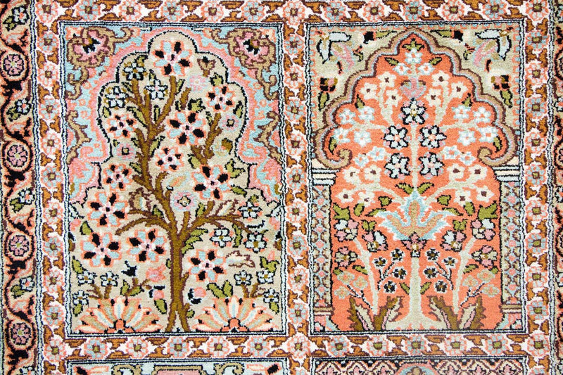 Loper Zijden tapijt - Kashmir Silk - 313 x 82 cm - veelkleurig