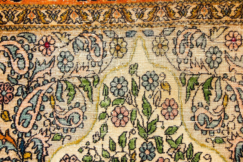 Zijden tapijt - Kashmir Silk - 150 x 92 cm - veelkleurig