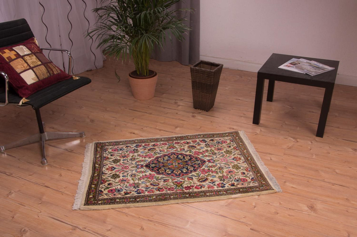 Perzisch tapijt - Ghom - 110 x 77 cm - veelkleurig