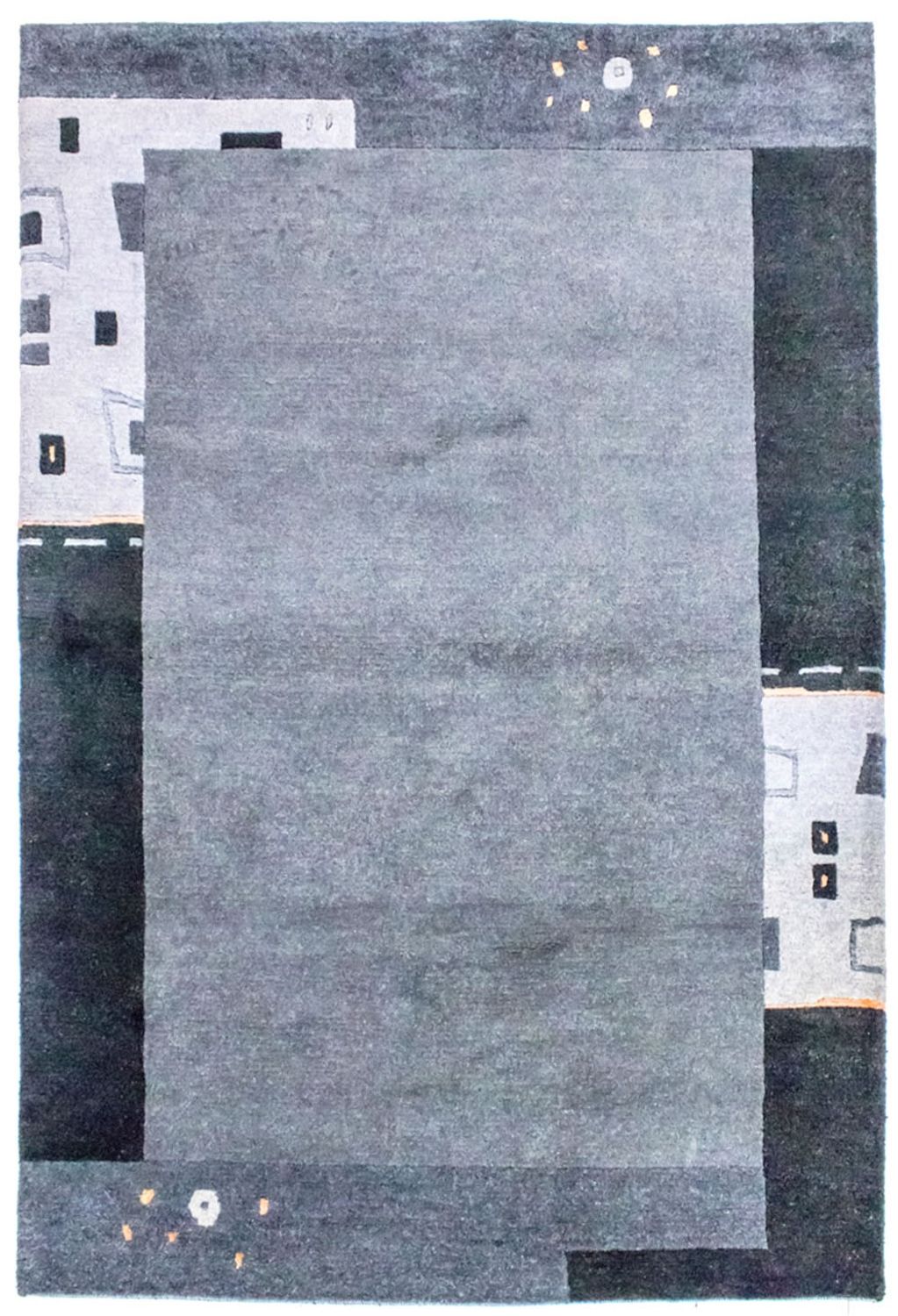 Nepal tapijt - 180 x 124 cm - zilver