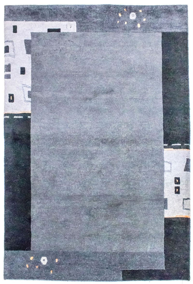 Nepal tapijt - 180 x 124 cm - zilver