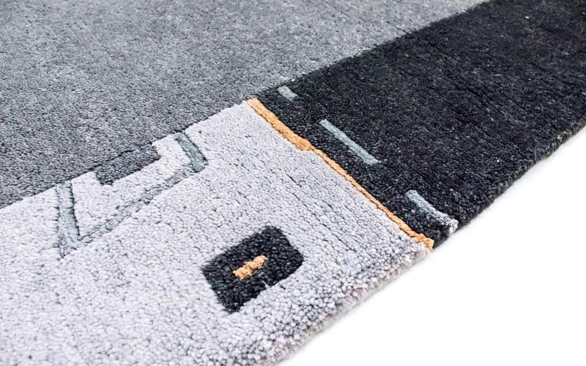 Nepal tapijt - 180 x 124 cm - zilver